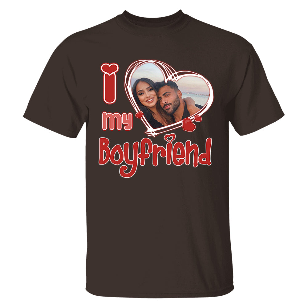 Custom Photo I Love Him/Her Valentine Shirt