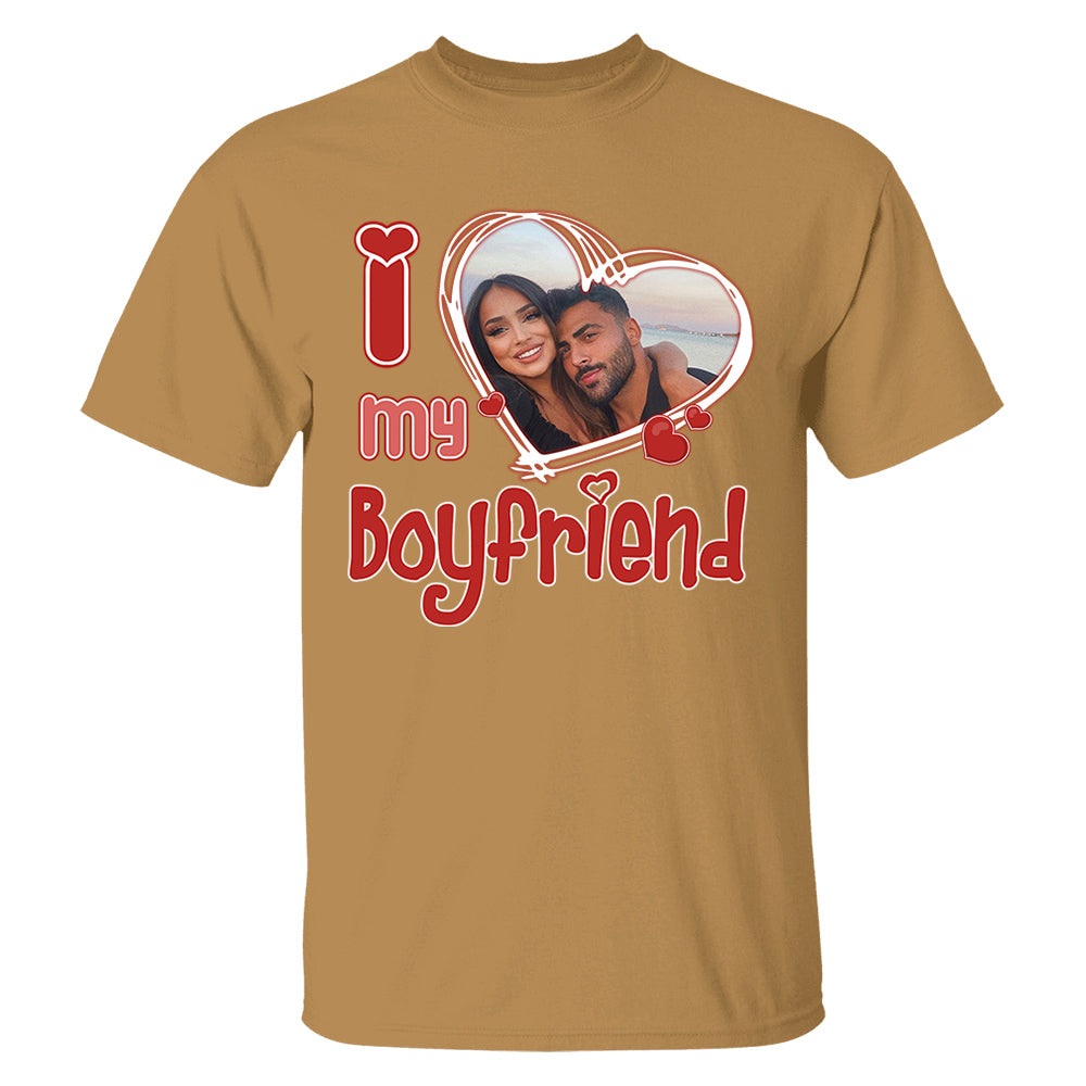 Custom Photo I Love Him/Her Valentine Shirt