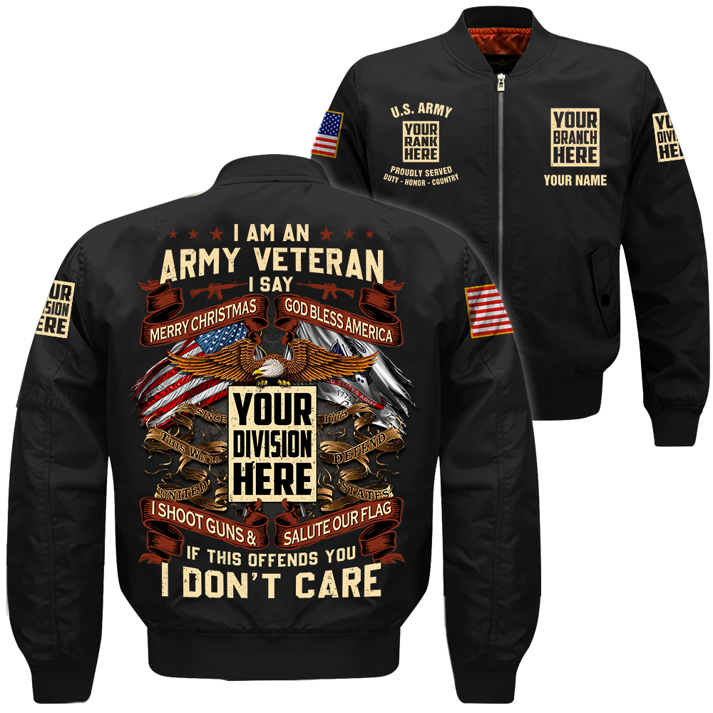 Custom Shirt I Am A Veteran I Say Merry Christmas God Bless America Gift For Veterans Xmas All Over Print Shirt K1702