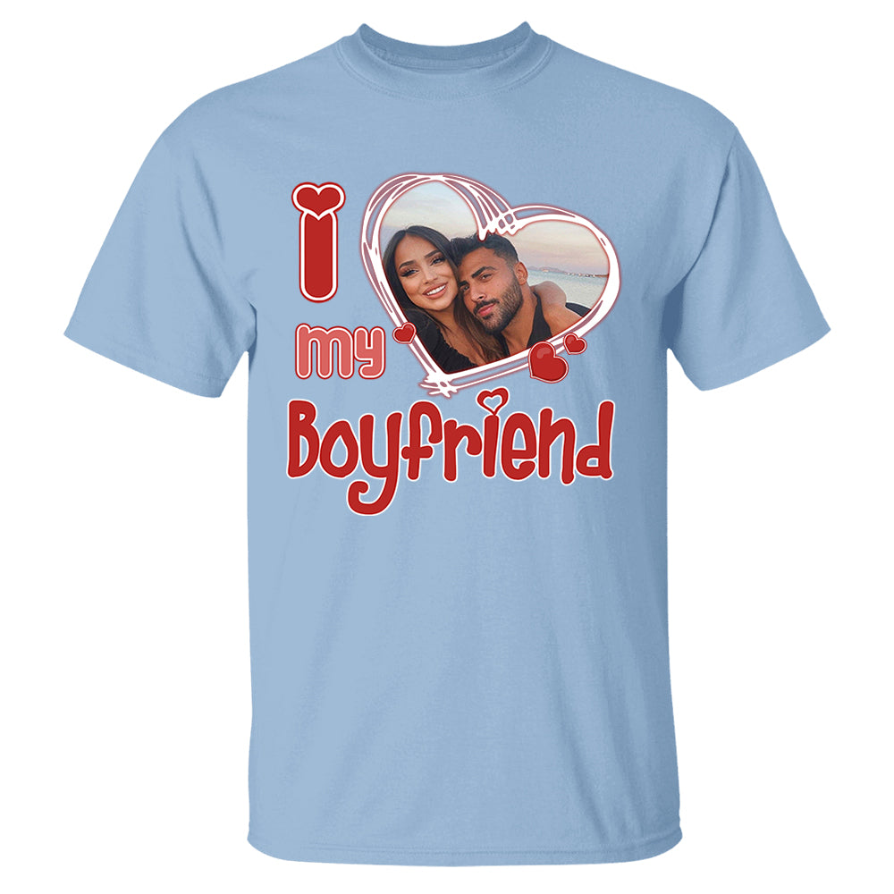 Custom Photo I Love Him/Her Valentine Shirt