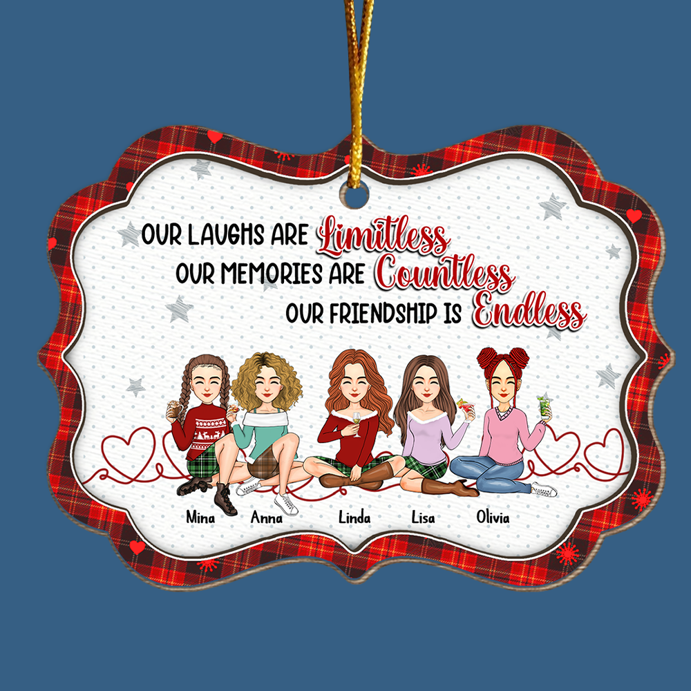 Let The Good Times Roll - Bestie Personalized Custom Ornament - Christmas Gift For Best Friends, BFF, Sisters