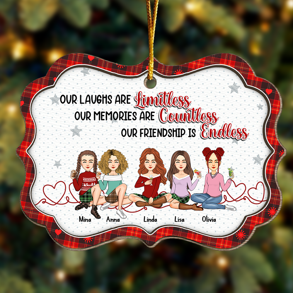 Let The Good Times Roll - Bestie Personalized Custom Ornament - Christmas Gift For Best Friends, BFF, Sisters