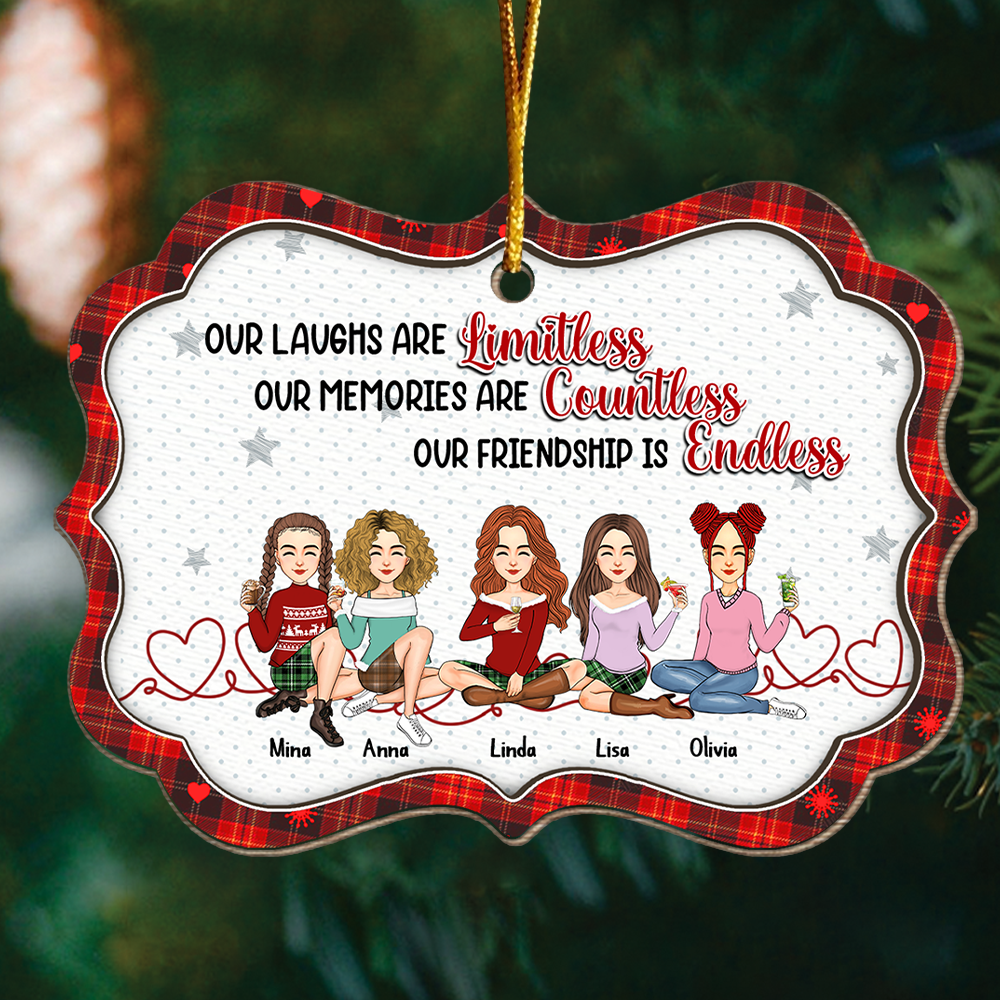 Let The Good Times Roll - Bestie Personalized Custom Ornament - Christmas Gift For Best Friends, BFF, Sisters