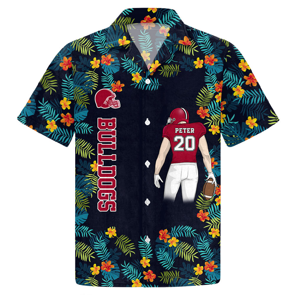 American Football Personalized Hawaiian Shirt, Custom Shirt with Football  Player