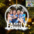 Custom Photo Family Forever - Personalized Snow Globe Shaped Acrylic Ornament