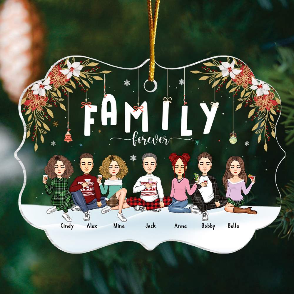 Family Forever Personalized Christmas Ornament Gift For Loved One