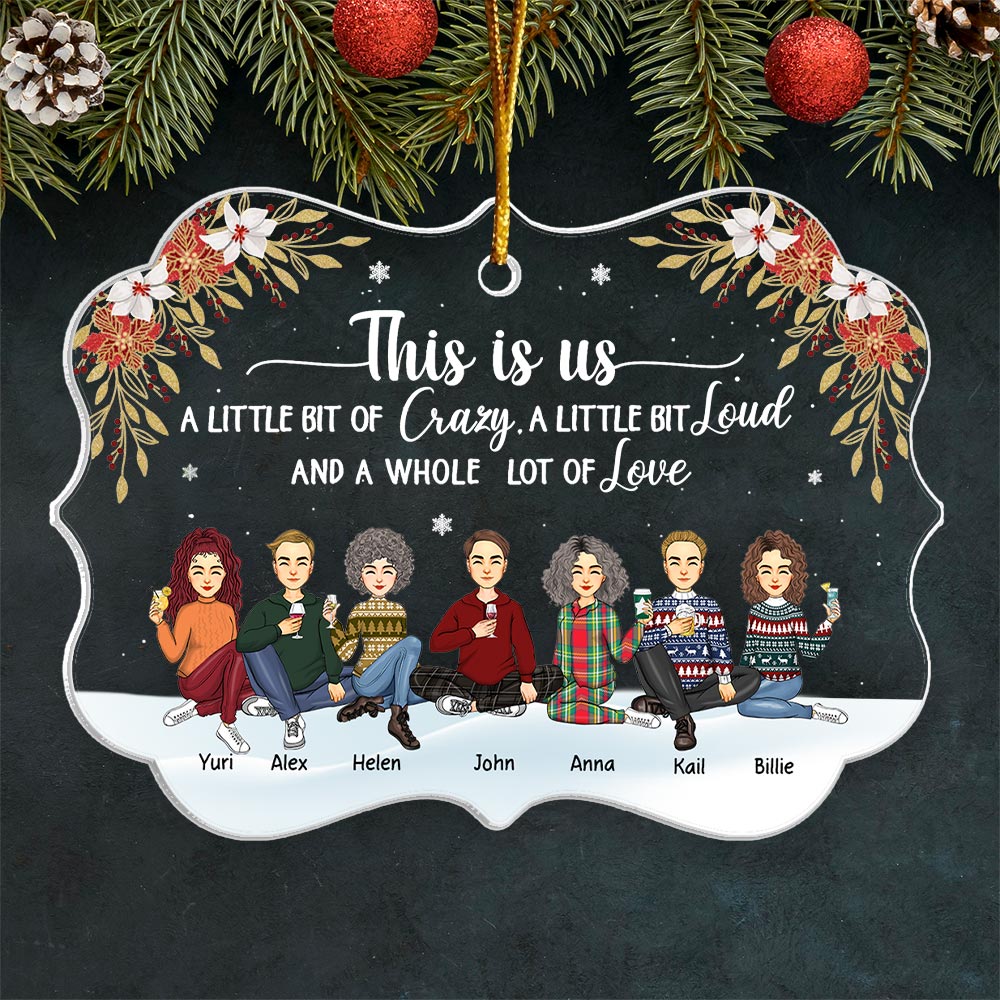 This Is Us Personalized Acrylic Ornament For Family Besties Sisters Siblings | InterestPod