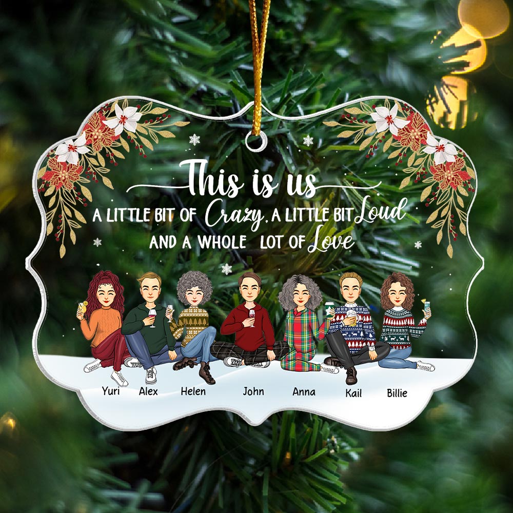 This Is Us Personalized Acrylic Ornament For Family Besties Sisters Siblings