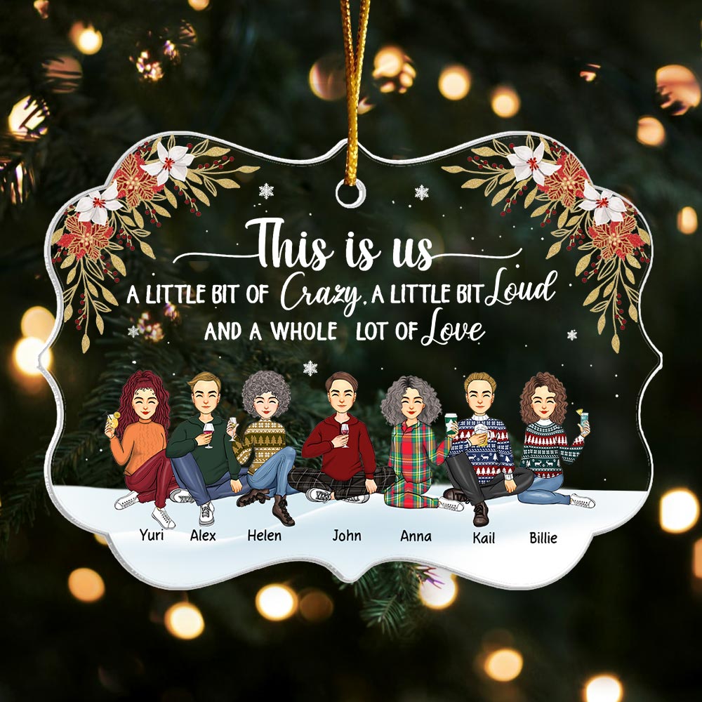 This Is Us Personalized Acrylic Ornament For Family Besties Sisters Siblings