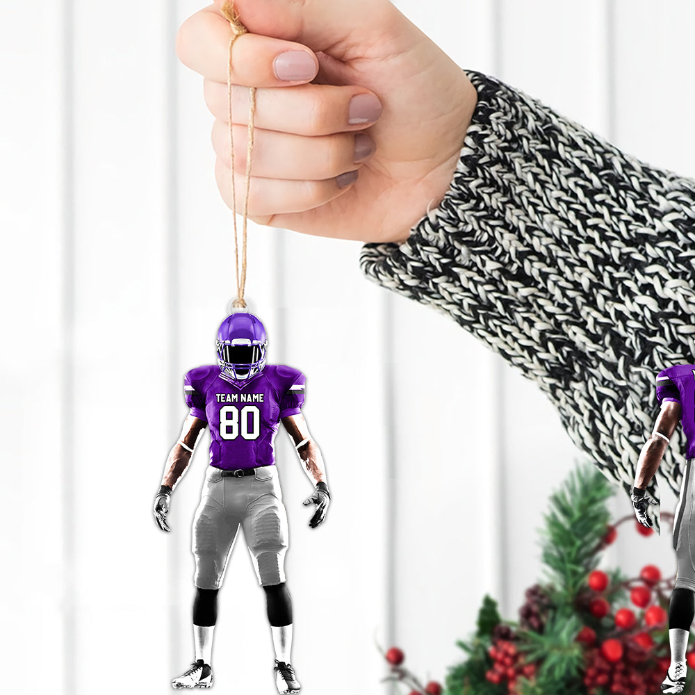 American Football Player Ornament Gift For Football Lovers - Custom Gift  For Football Player H2511