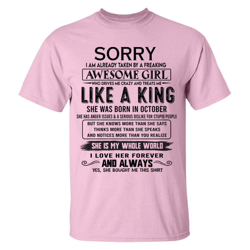 Awesome Girl Born In October - Special Gift For Your Boyfriend, Husband