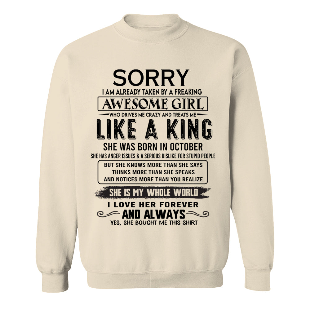 Awesome Girl Born In October - Special Gift For Your Boyfriend, Husband