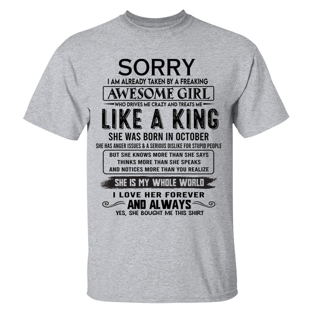 Awesome Girl Born In October - Special Gift For Your Boyfriend, Husband