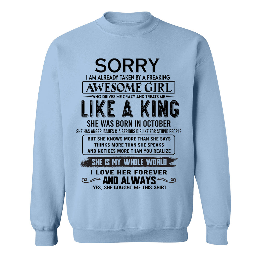 Awesome Girl Born In October - Special Gift For Your Boyfriend, Husband