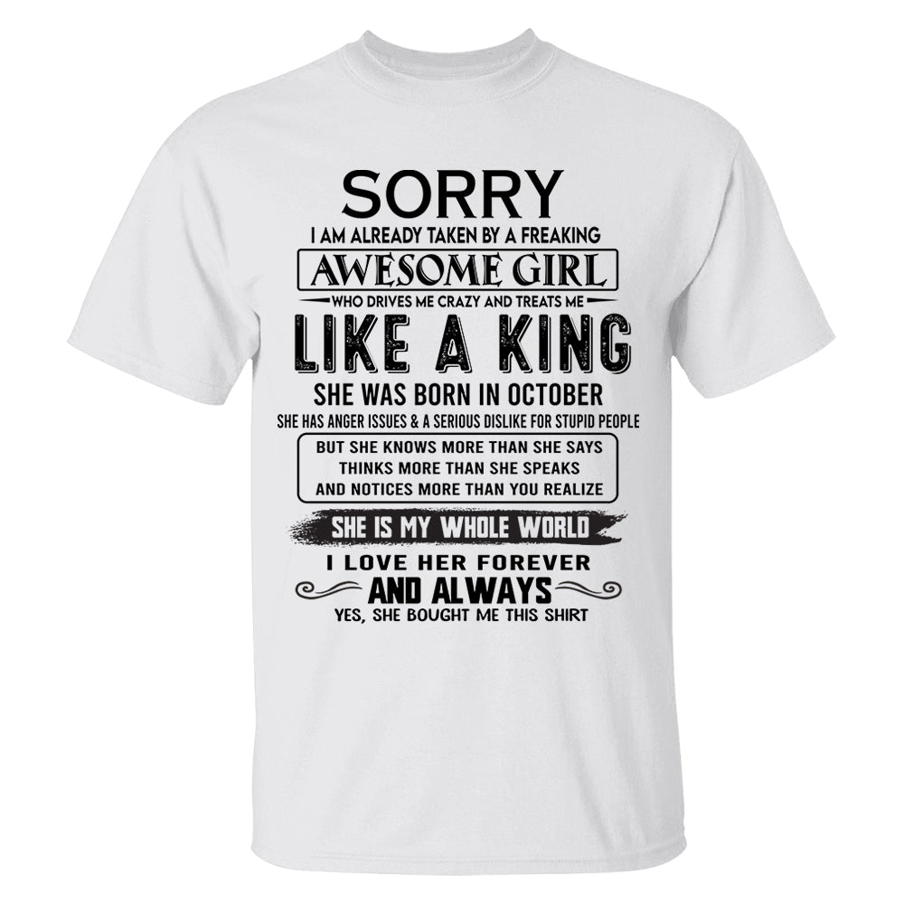Awesome Girl Born In October - Special Gift For Your Boyfriend, Husband