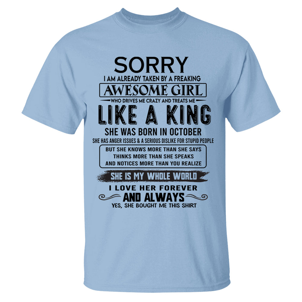 Awesome Girl Born In October - Special Gift For Your Boyfriend, Husband