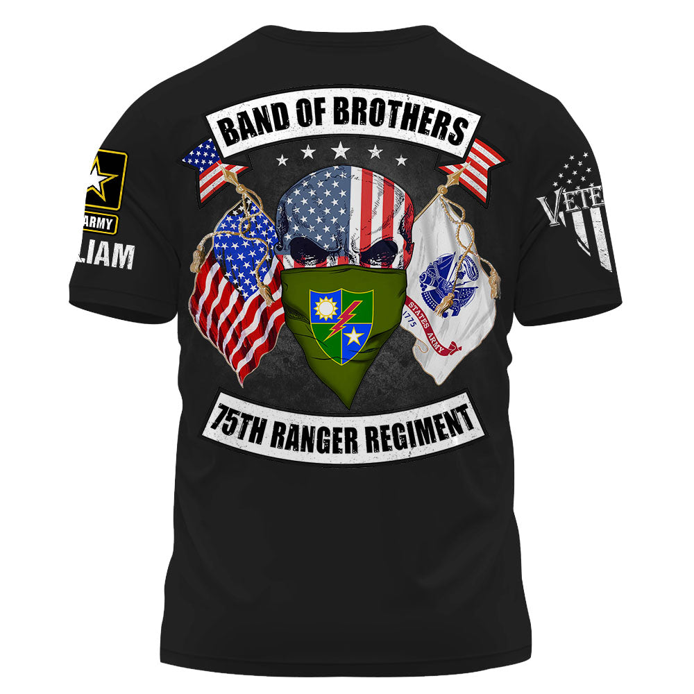 Band Of Brothers US Veterans Personalized Shirt Custom Division And Badges US Military Veteran Shirt K1702