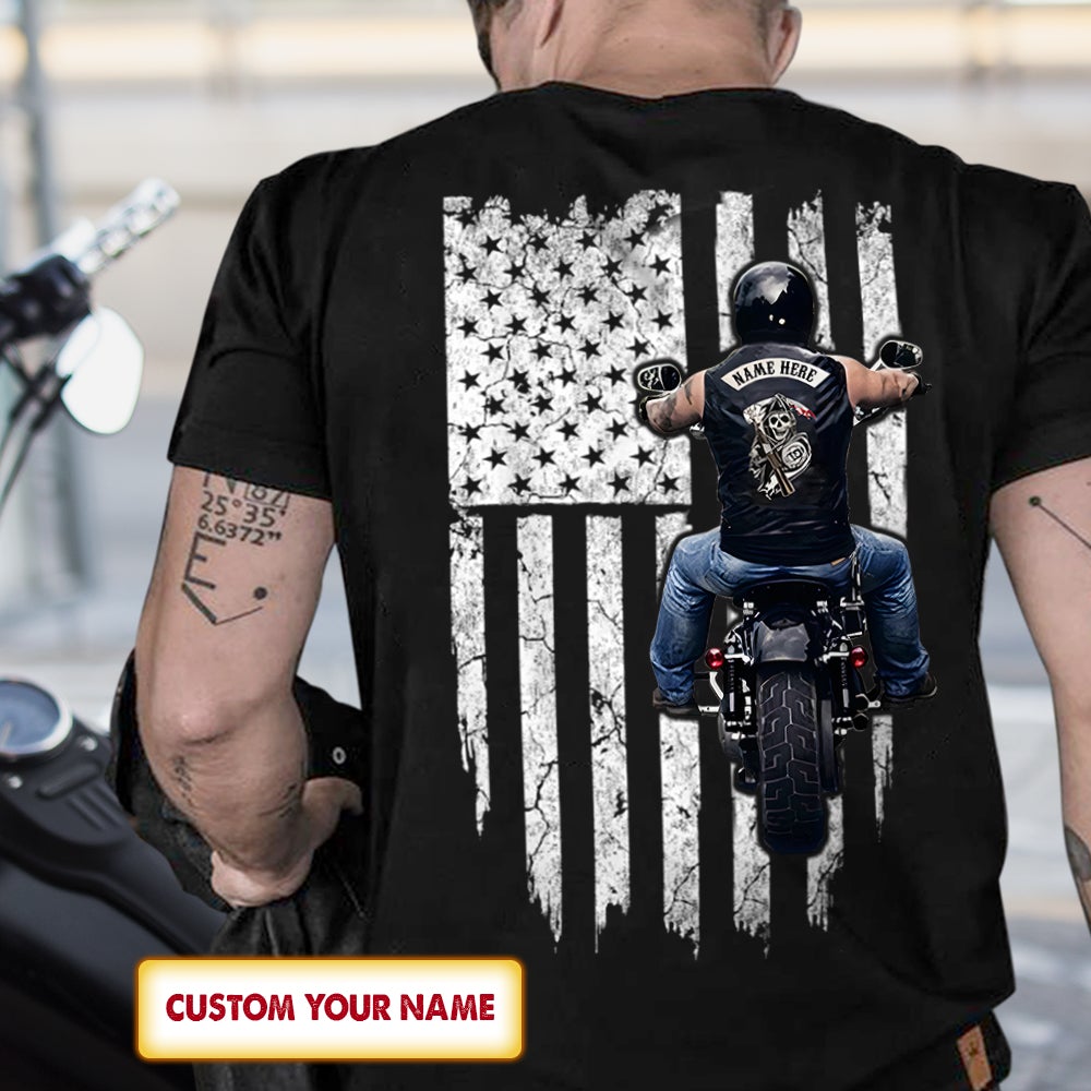 Biker American Flag Shirt Biker Shirt
