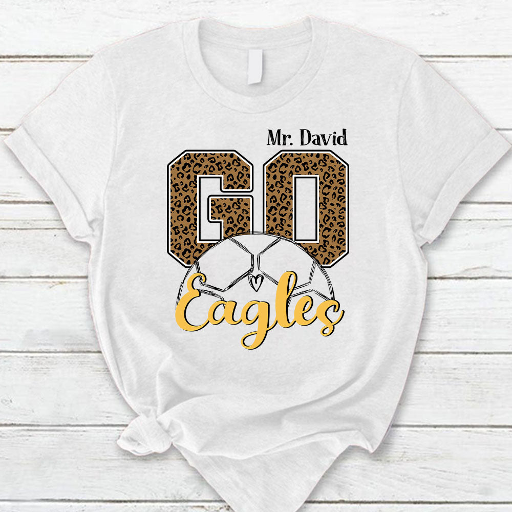 Personalized Go Eagles Mascot Leopard Custom Sport Teacher T-Shirt