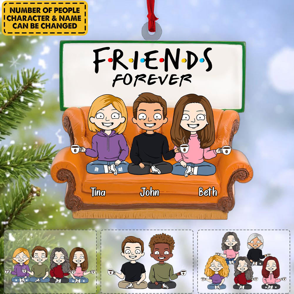 Friends Forever - Personalized Circle Acrylic Ornament