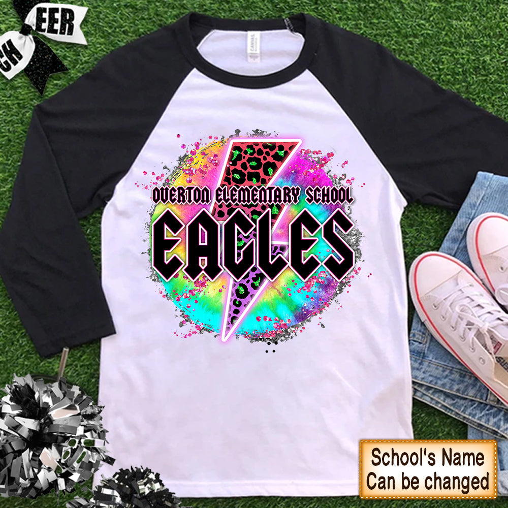 Personalized Shirt Eagles Leopard Lightning Bold Tiedye Glitter Shirt Sport Shirt Hk10
