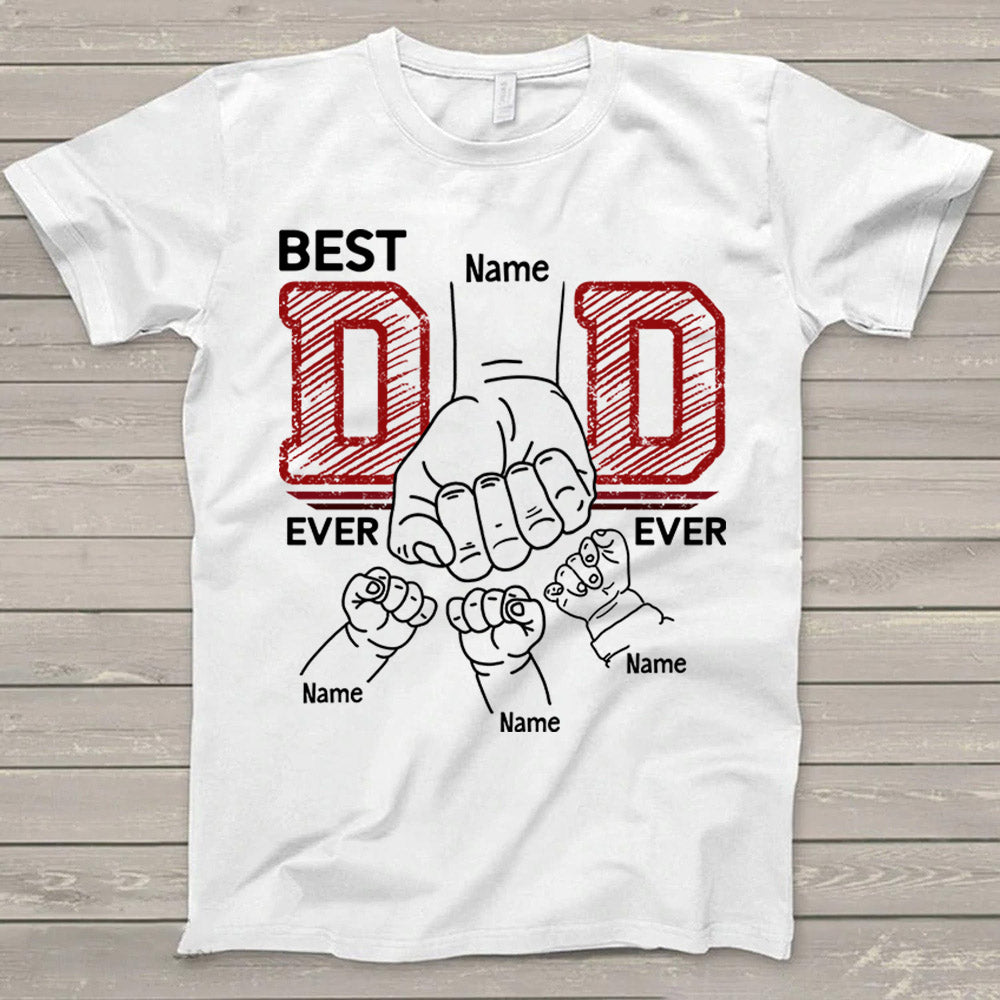 Best Dad Ever Hand's Dad And Kid Shirt