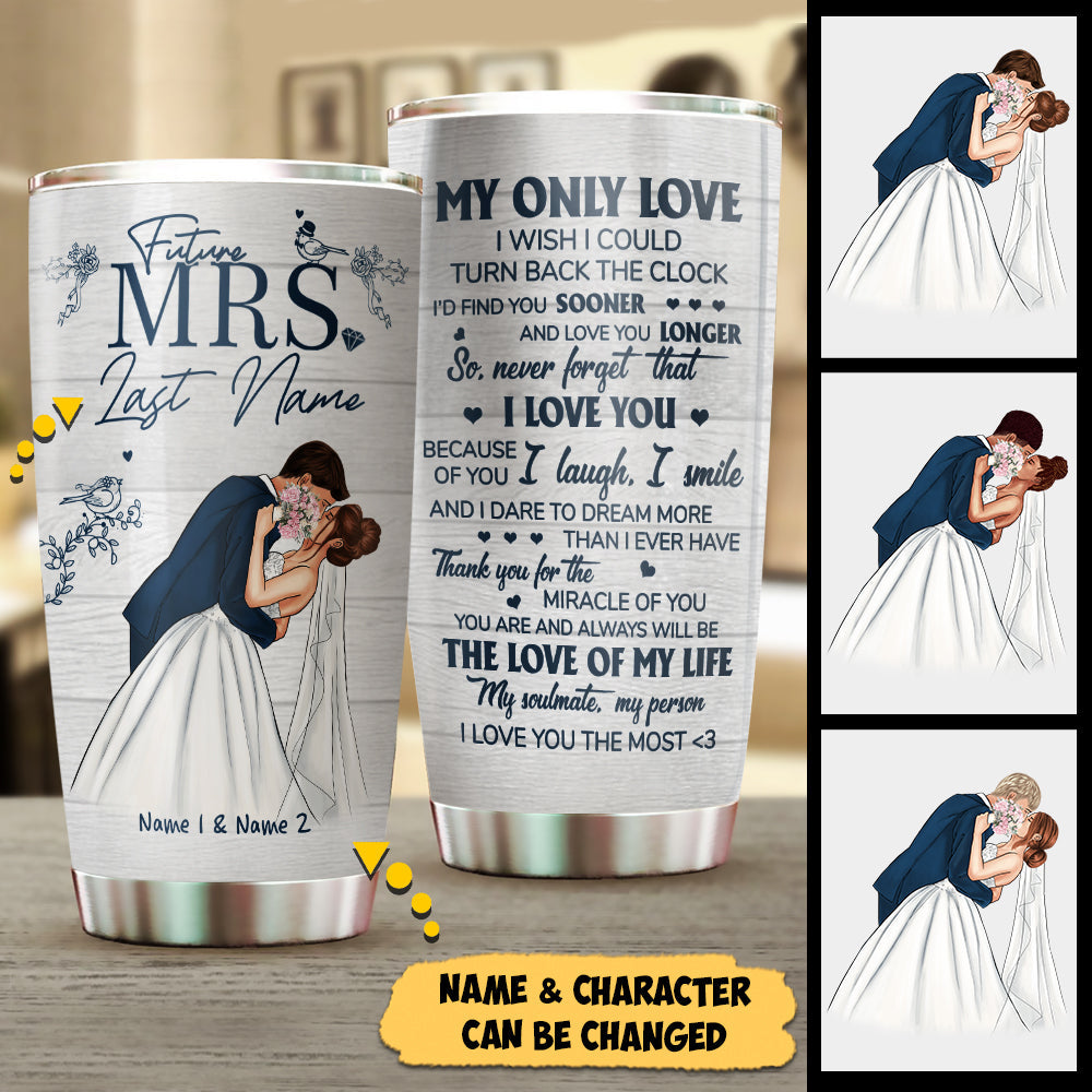 I Love You More The End I Win - Couple Personalized Custom Tumbler - Gift  For Husband Wife, Anniversary