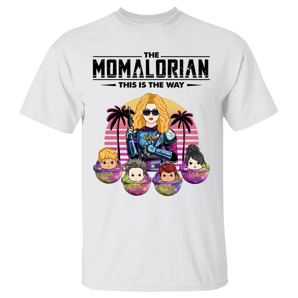 The Momalorian This Is The Way - Personalized Shirt Matching Family Custom Nickname With Kids For Mom Dad