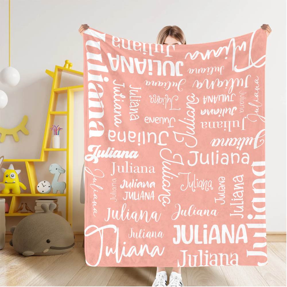 Personalized Custom Blanket, Baby Girl Blanket, Name Blanket, Girl Blanket Gift, Baby Blanket, Kids Blanket, Personalized Gift, Custom Gift