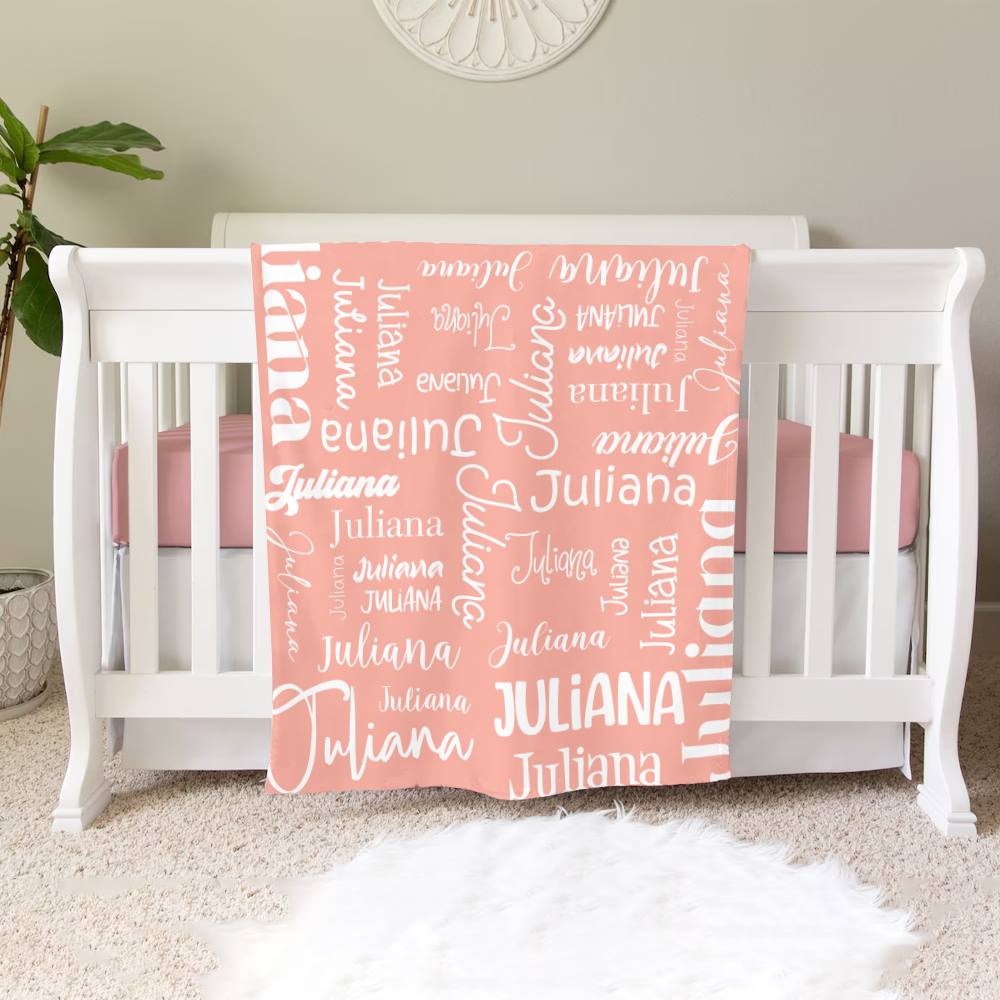 Personalized Custom Blanket, Baby Girl Blanket, Name Blanket, Girl Blanket Gift, Baby Blanket, Kids Blanket, Personalized Gift, Custom Gift