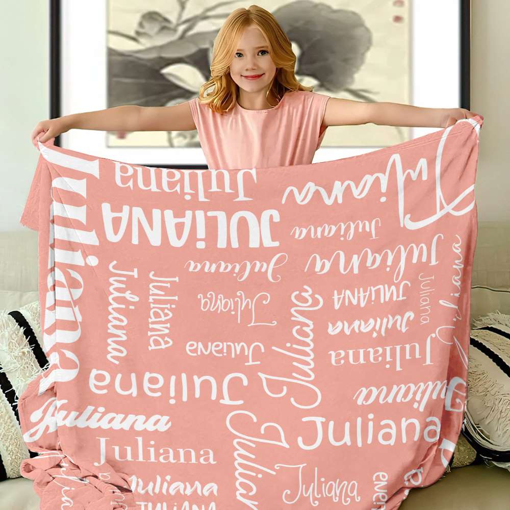 Personalized Custom Blanket, Baby Girl Blanket, Name Blanket, Girl Blanket Gift, Baby Blanket, Kids Blanket, Personalized Gift, Custom Gift