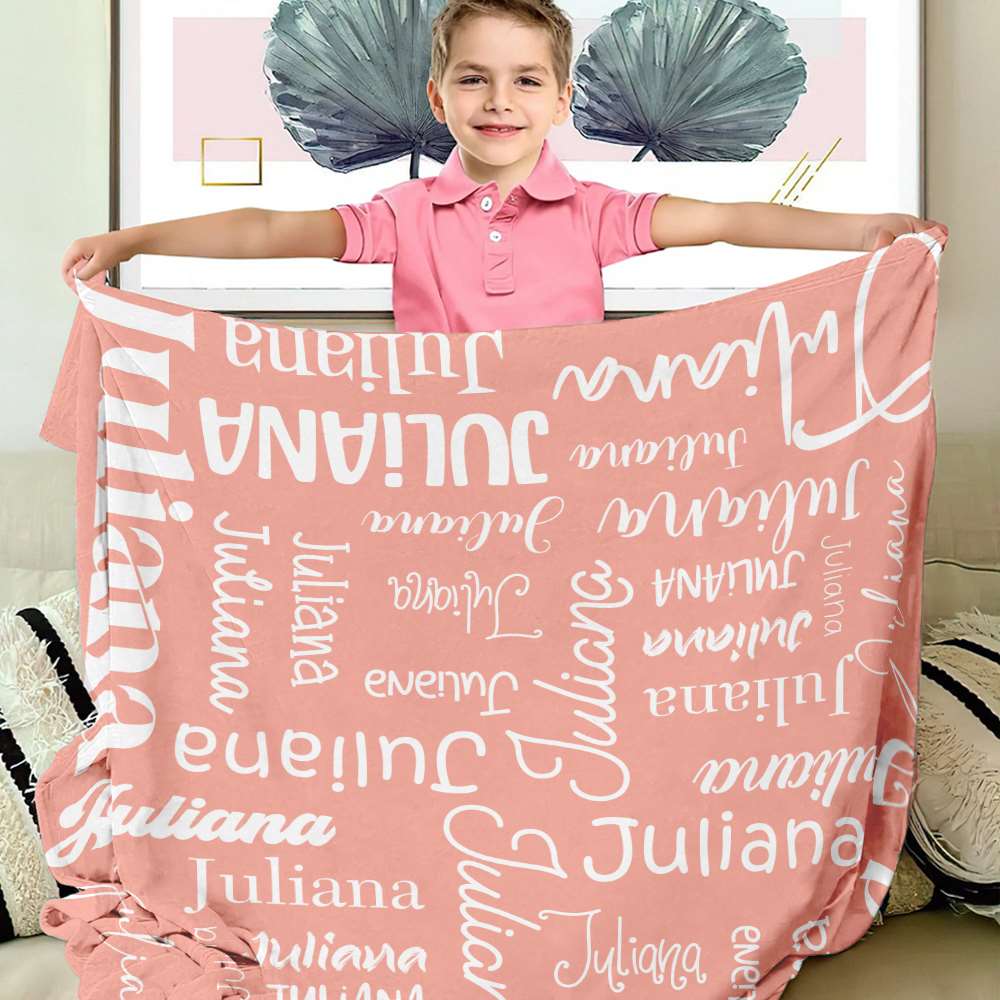 Personalized Custom Blanket, Baby Girl Blanket, Name Blanket, Girl Blanket Gift, Baby Blanket, Kids Blanket, Personalized Gift, Custom Gift