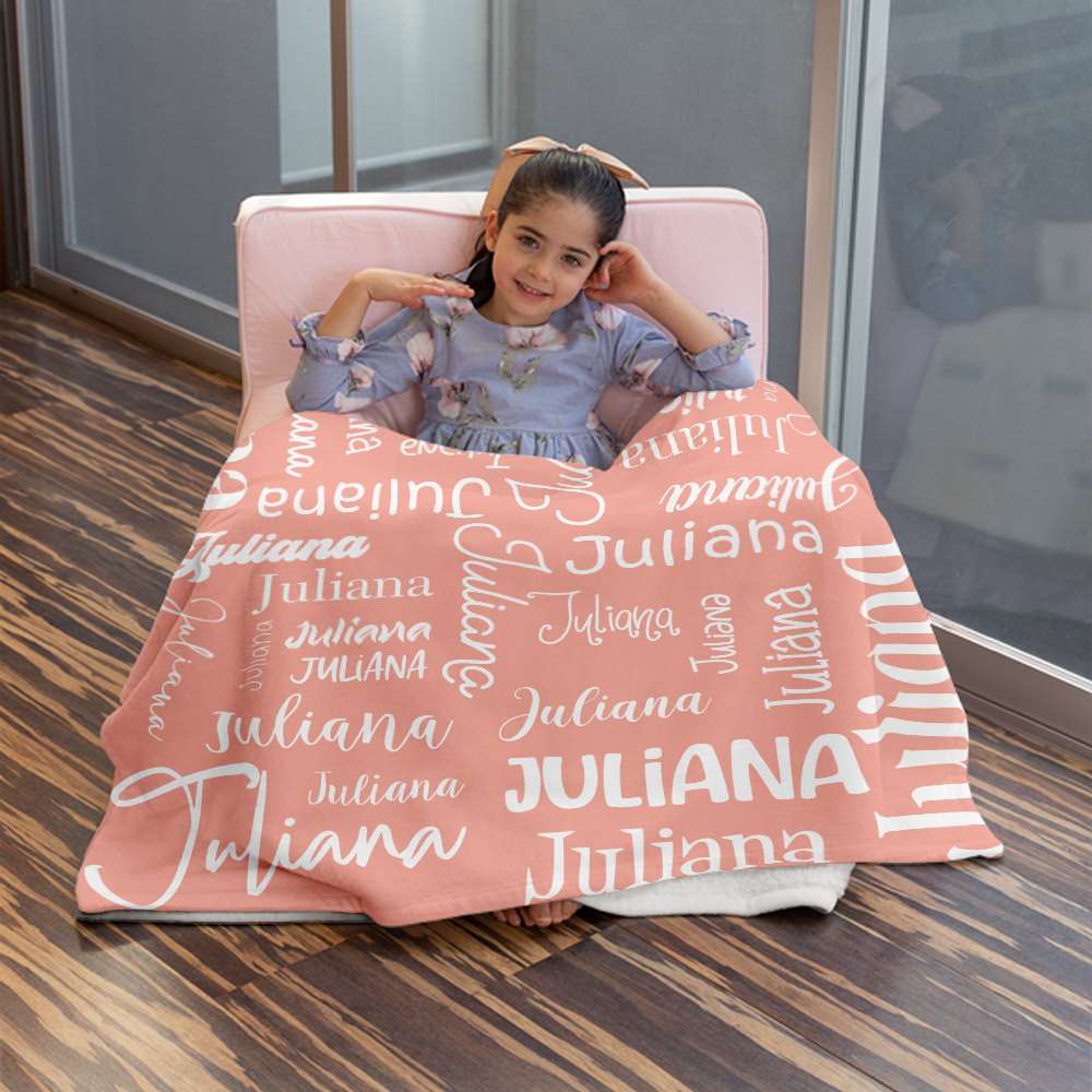 Personalized Custom Blanket, Baby Girl Blanket, Name Blanket, Girl Blanket Gift, Baby Blanket, Kids Blanket, Personalized Gift, Custom Gift