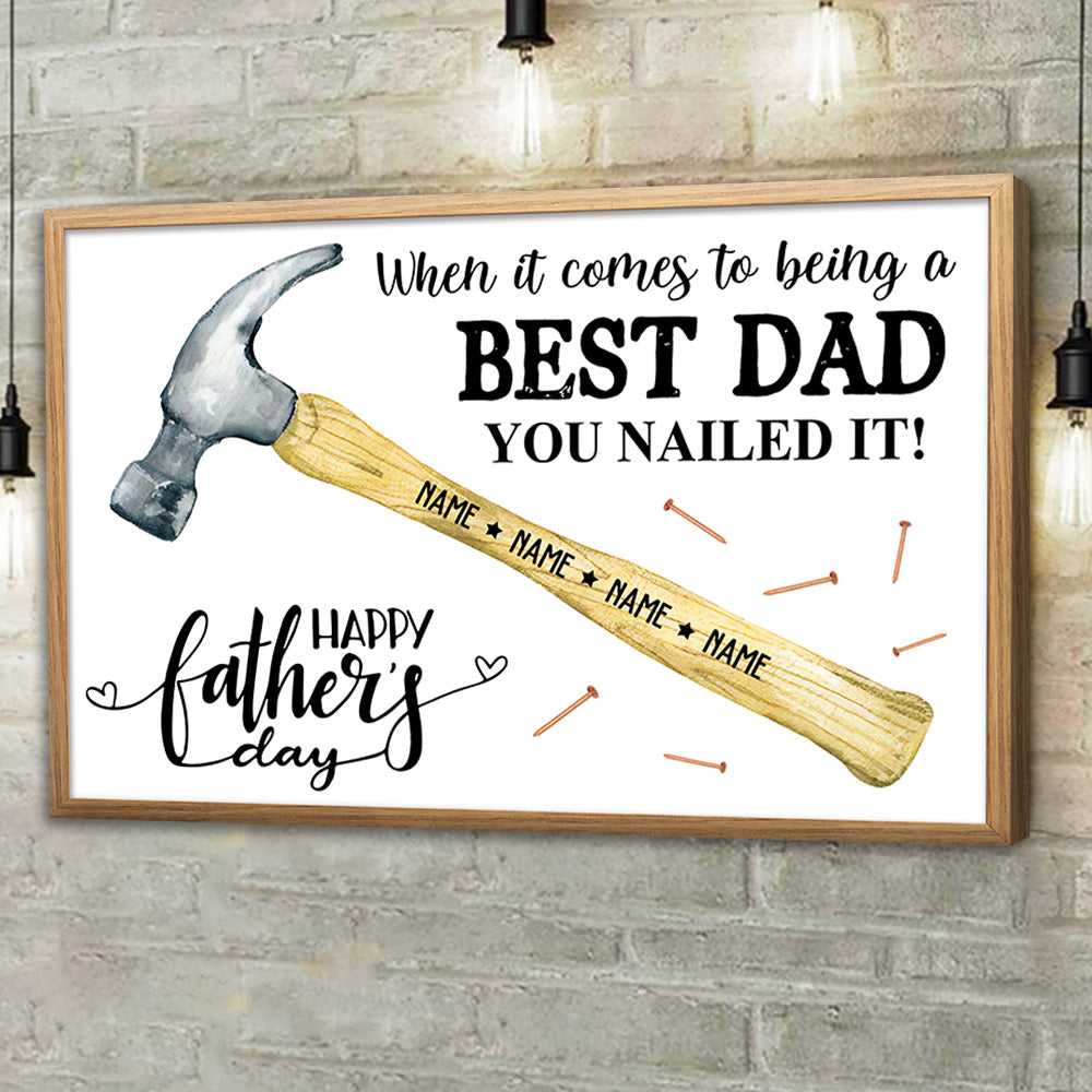 When It Comes To Being A Best Dad Custom Canvas Print Gift For Dad Grandpa