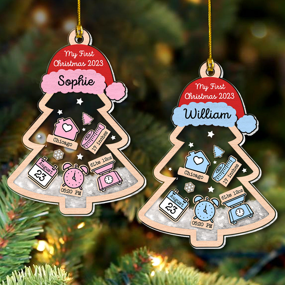 Personalized First Christmas Ornament 2023 Baby's First Christmas