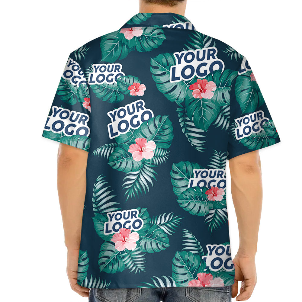 Custom Photo Summer Time - Company Logo Personalized Custom Unisex Tropical Hawaiian Aloha Shirt - Summer Vacation Gift, Gift For Coworker, Team Members