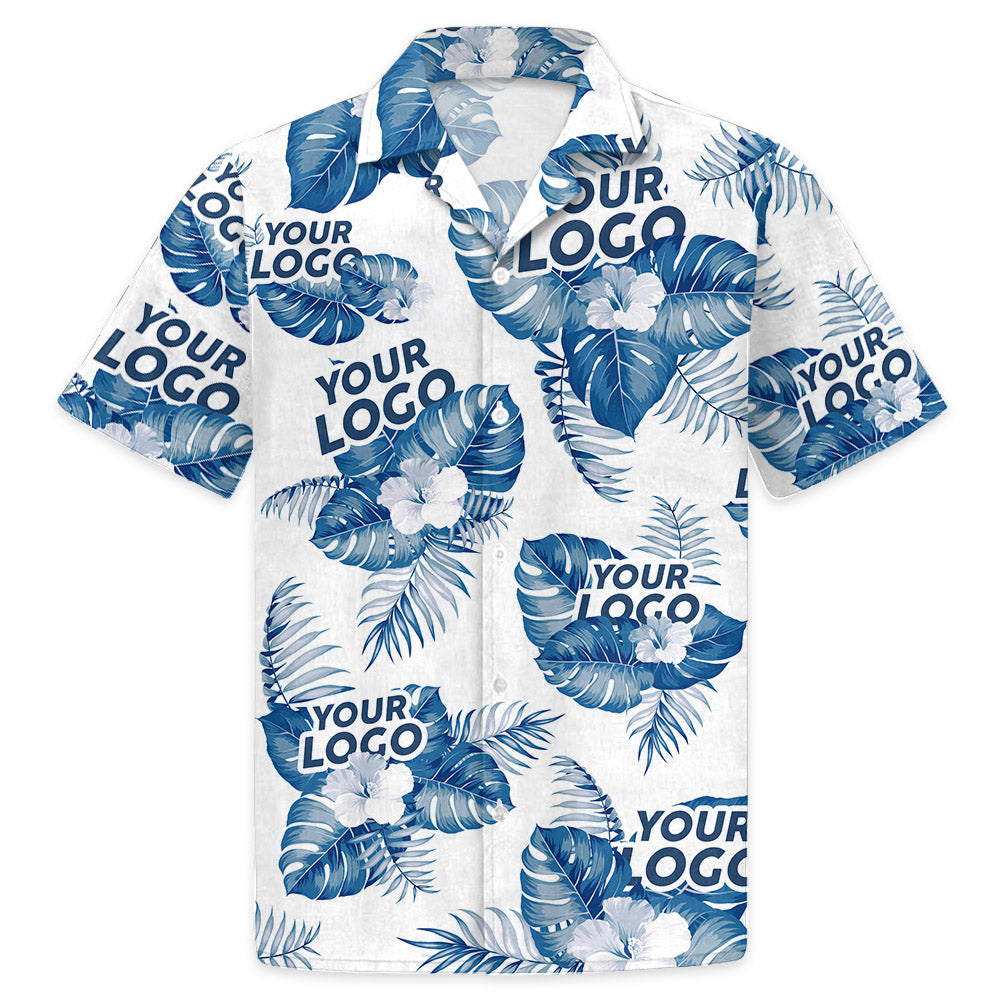 Custom Photo Summer Time - Company Logo Personalized Custom Unisex Tropical Hawaiian Aloha Shirt - Summer Vacation Gift, Gift For Coworker, Team Members