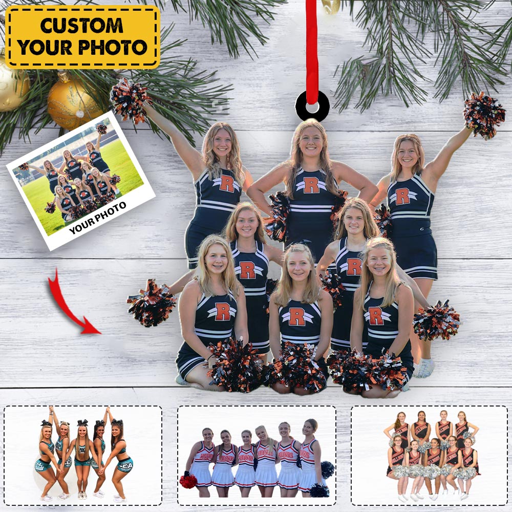 Personalized Ornament For Cheerleading Squad Gift For Cheerleading Team - Custom Your Photo