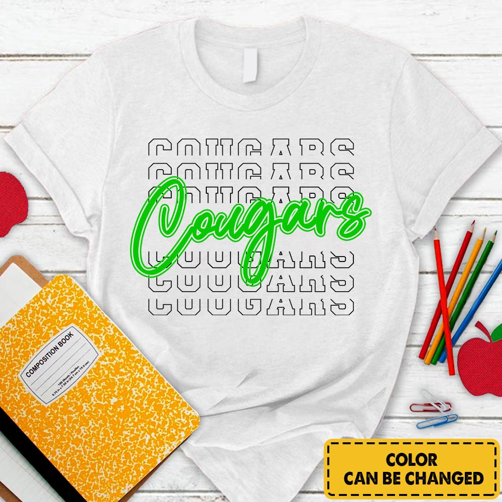 Personalized Cougars Echo T-Shirt For Teacher