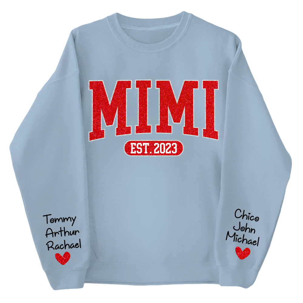 Custom Name Gigi Nana Grandma Est And Kids Sweatshirt