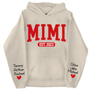 Custom Name Gigi Nana Grandma Est And Kids Sweatshirt