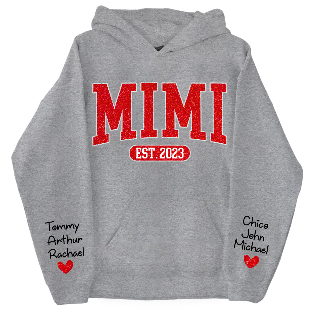 Custom Name Gigi Nana Grandma Est And Kids Sweatshirt