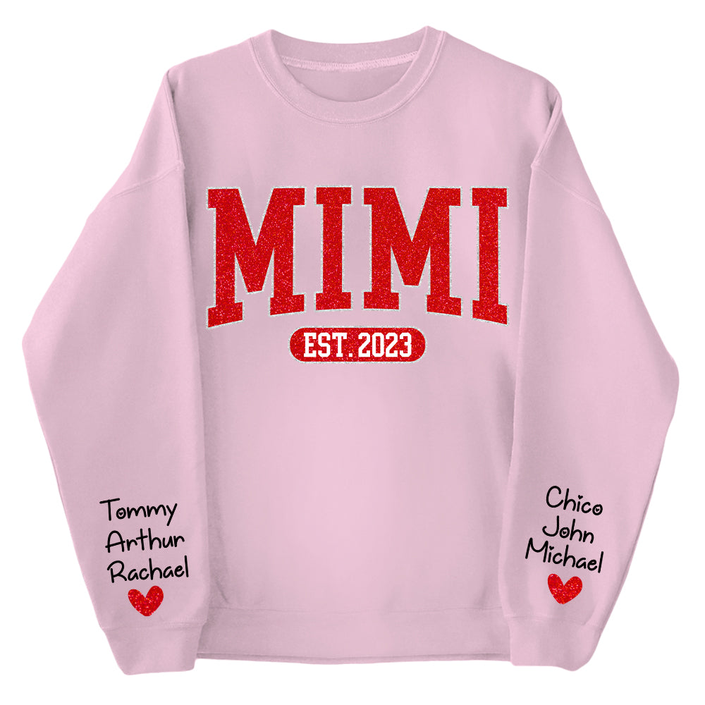 Custom Name Gigi Nana Grandma Est And Kids Sweatshirt