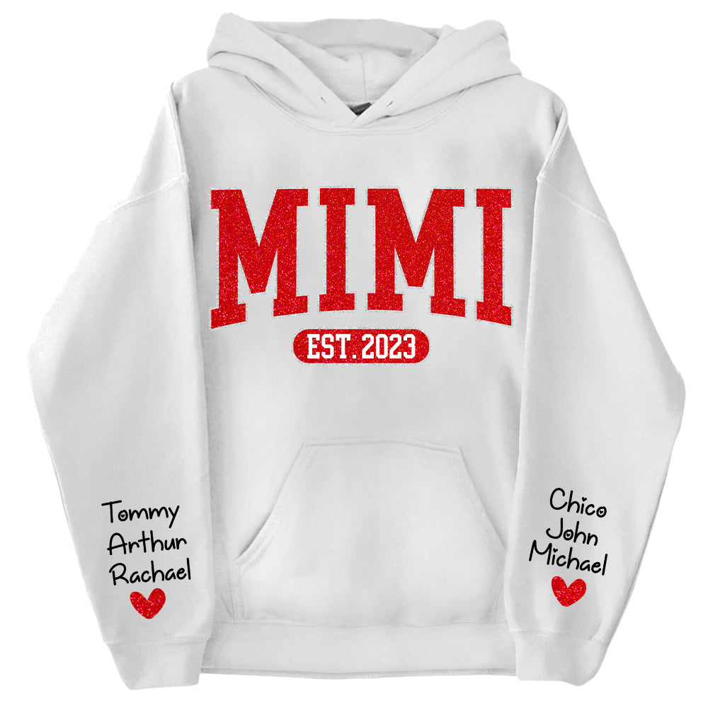 Custom Name Gigi Nana Grandma Est And Kids Sweatshirt