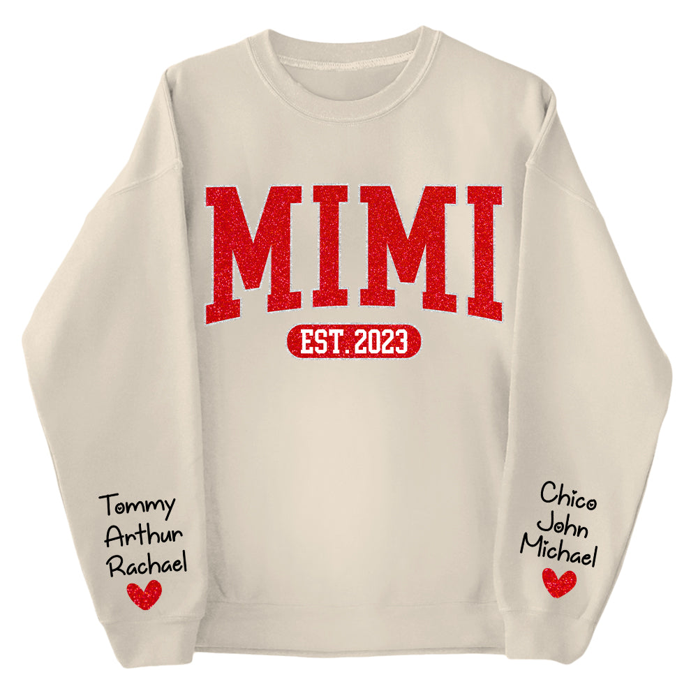 Custom Name Gigi Nana Grandma Est And Kids Sweatshirt