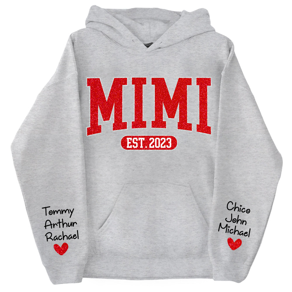 Custom Name Gigi Nana Grandma Est And Kids Sweatshirt