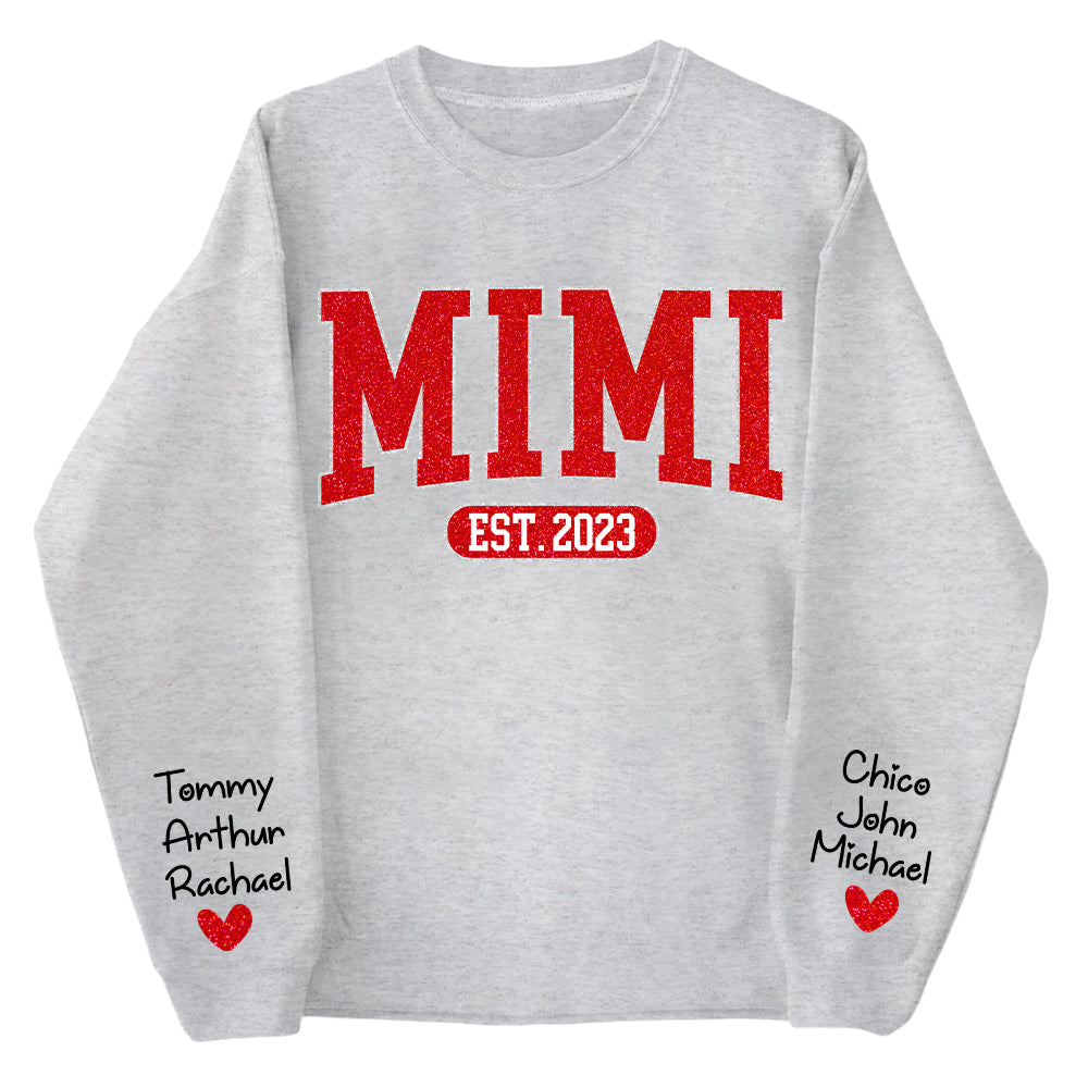 Custom Name Gigi Nana Grandma Est And Kids Sweatshirt