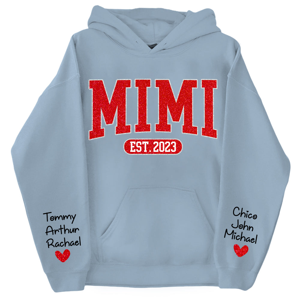 Custom Name Gigi Nana Grandma Est And Kids Sweatshirt