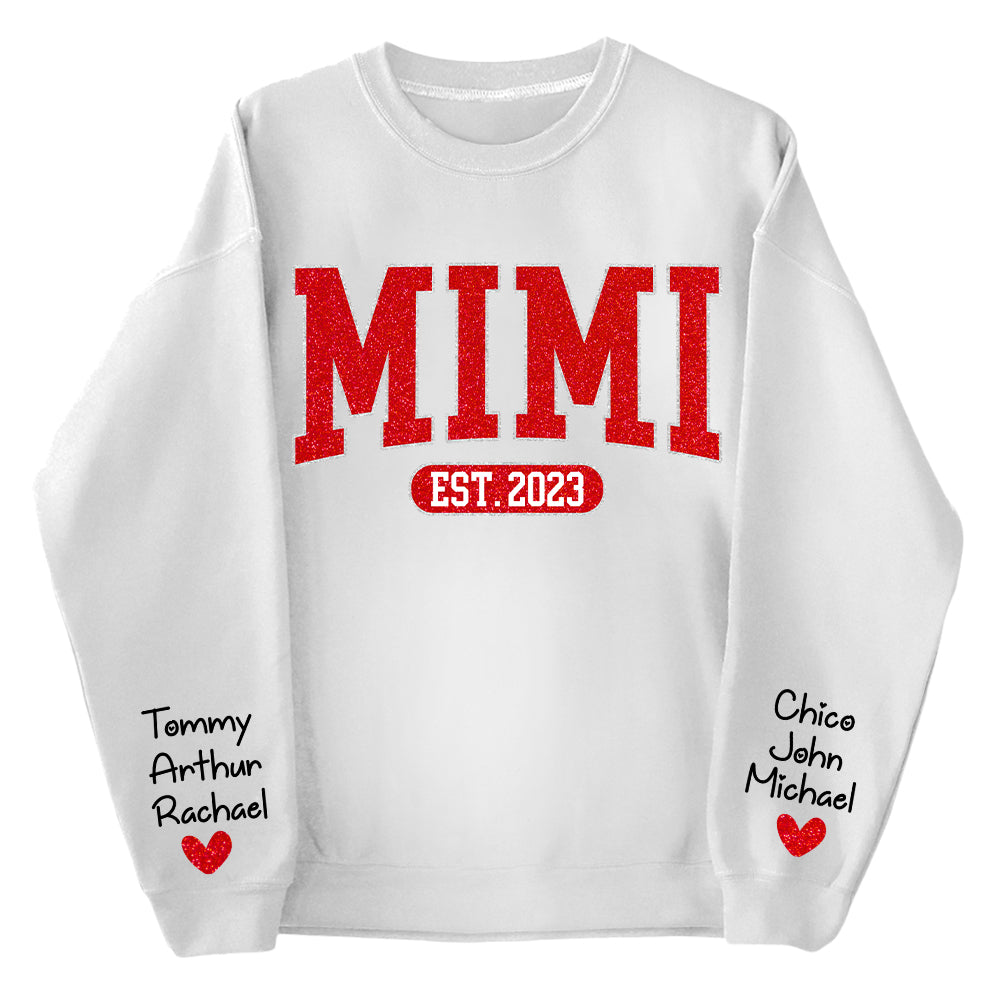 Custom Name Gigi Nana Grandma Est And Kids Sweatshirt