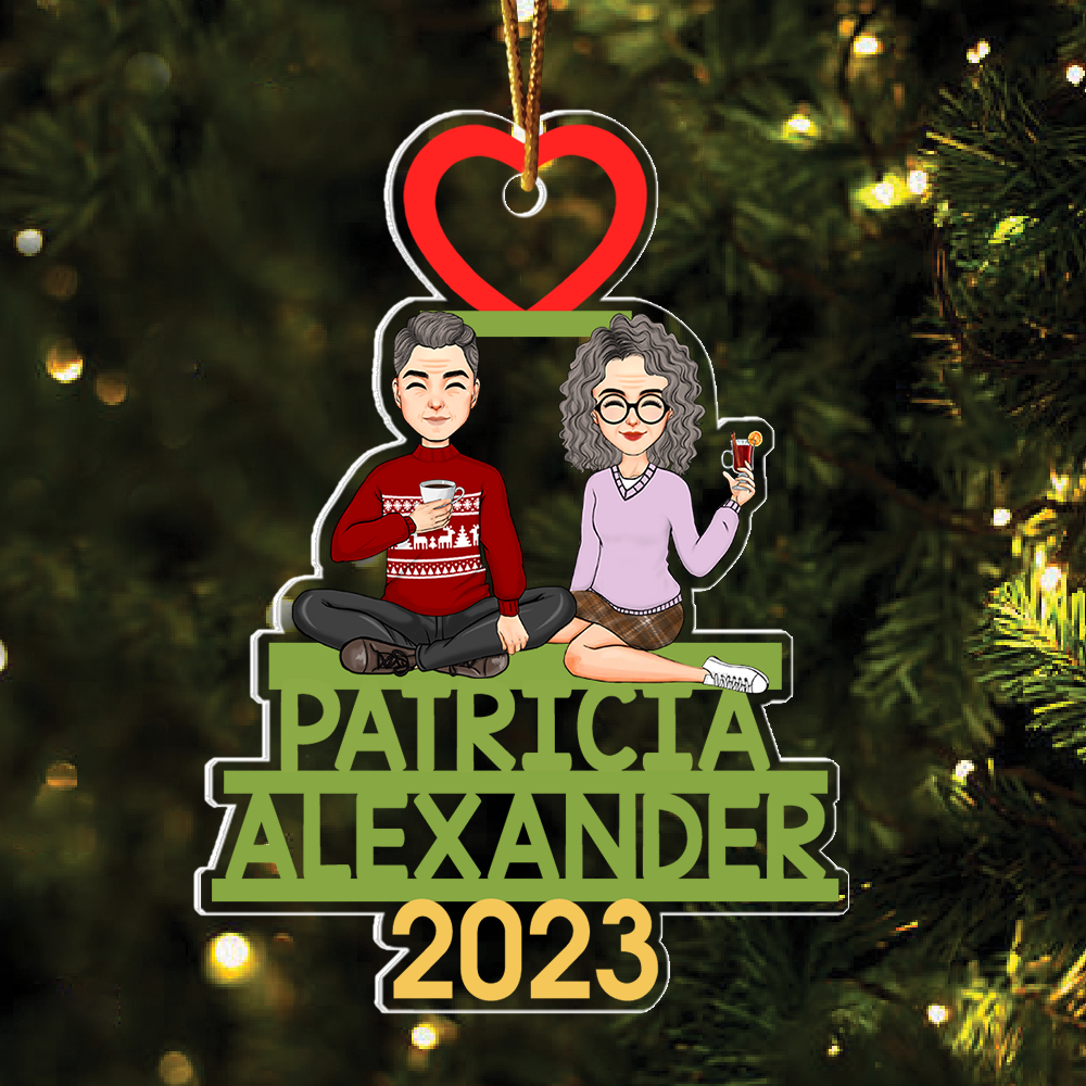 Couple Tree Ornament - Customized Acrylic Gift For Christmas